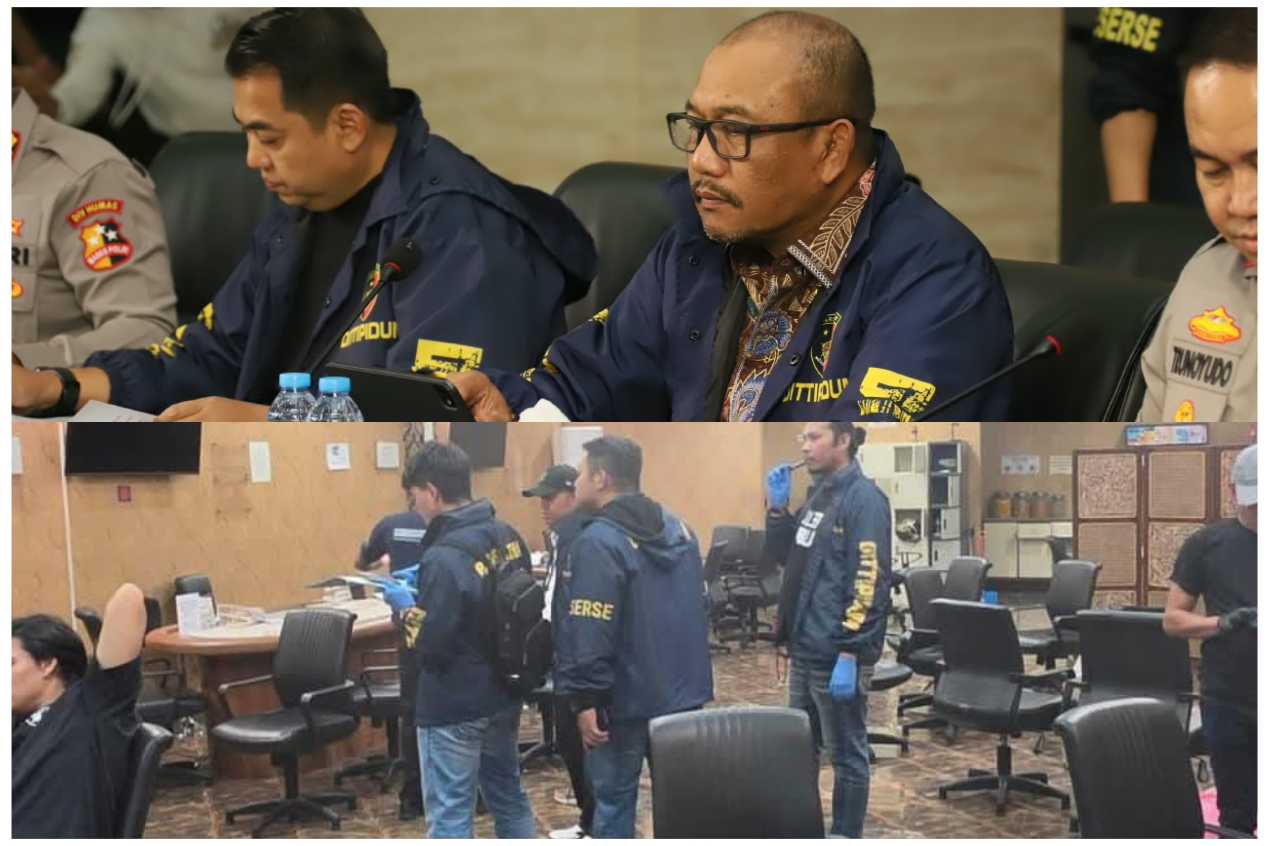 Bareskrim Polri Bongkar Praktik  Judi Casino di Sukoharjo, 71  Orang Diamankan