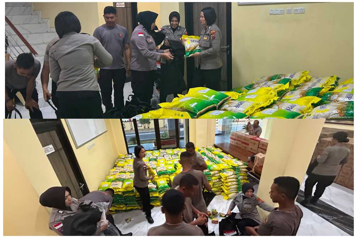 Brimob Polda Jatim Kerahkan Randurlap dan Water Treatment Pasok Makanan dan Air Bersih Pengungsi NTT