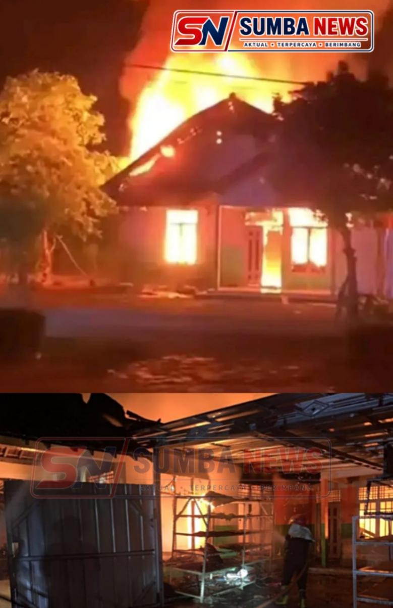 Diduga Korsleting Listrik, Gudang Penyimpanan Barang Swalayan di Wonosobo Tanggamus Ludes Terbakar, Kerugian Capai Rp350 Juta