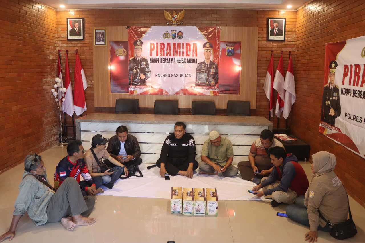 Ngopi Bareng Media, Polres Pasuruan Dorong Sinergi dan Keterbukaan Informasi