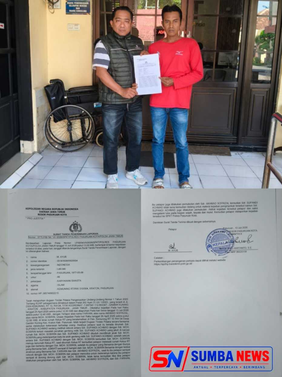 Ketua LSM TRINUSA DPC Pasuruan Raya Desak Polisi Tuntaskan Kasus Dugaan Pengeroyokan